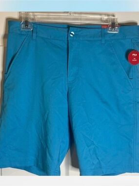 Fila Men’s Bright Blue Flat-Front Casual Shorts